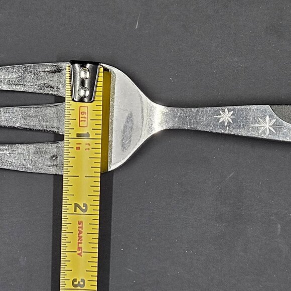 MCM Ebony Elegance MAR-CREST Atomic Starburst Cold Meat Fork Stainless Japan - Picture 8 of 11